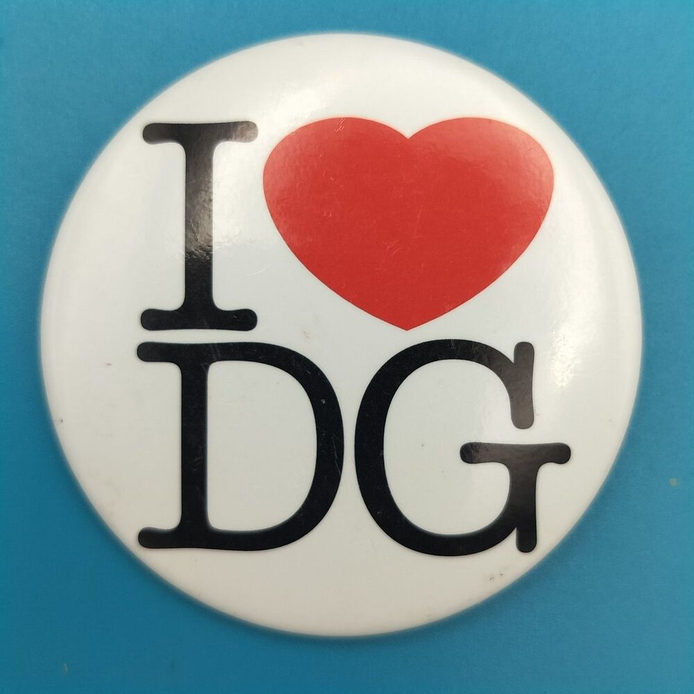 Delta Gamma Pinback Button Love Sorority Greek I Heart DG Vintage Collectible